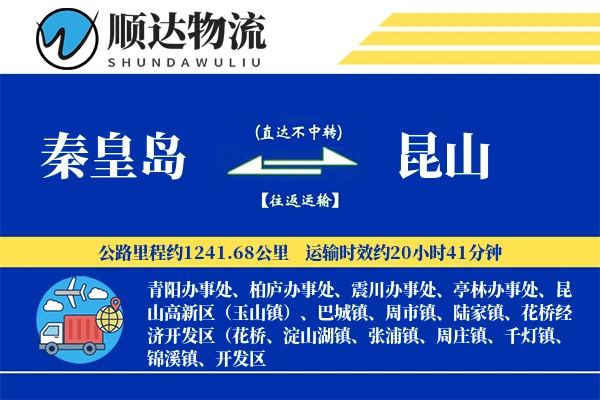 秦皇岛到昆山物流公司