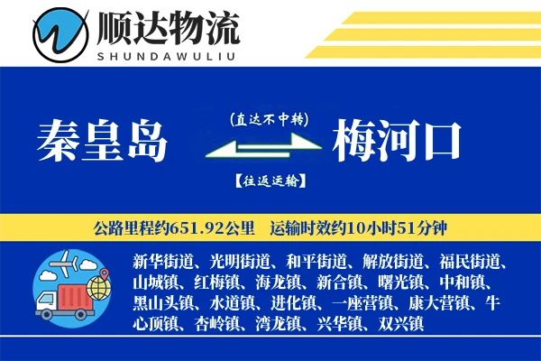 秦皇岛到梅河口物流公司