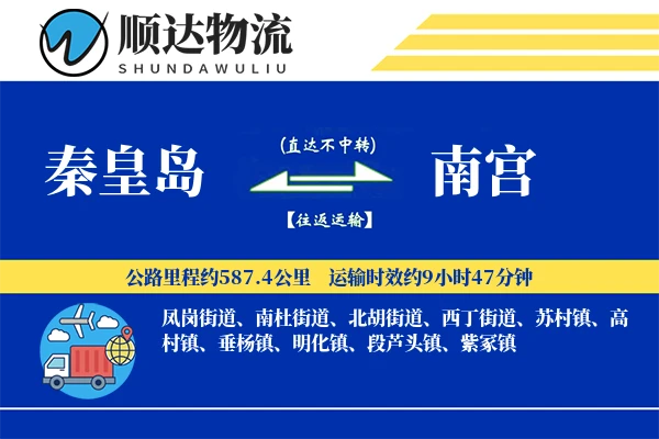 秦皇岛到南宫物流公司-同城货运专线「全程高速」