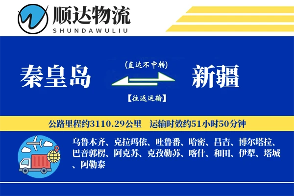 秦皇岛到新疆物流公司-逆向货运专线「打包服务」