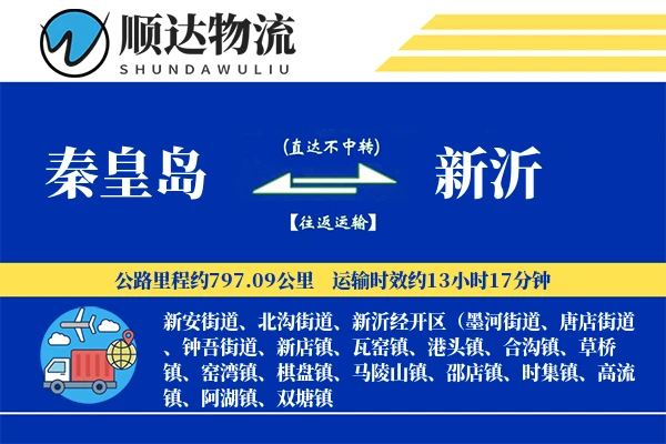 秦皇岛到新沂物流公司