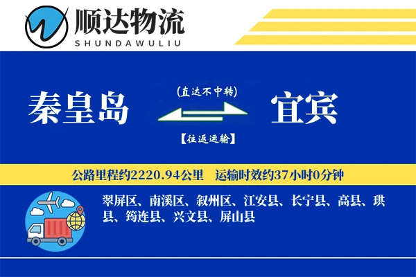 秦皇岛到宜宾物流公司
