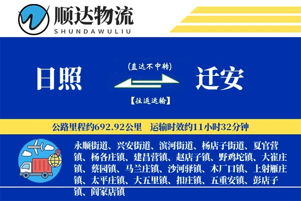 日照到迁安物流公司-小件物流专线「极速送达」