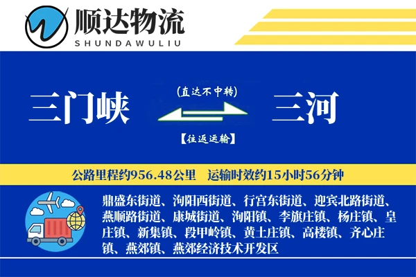 三门峡到三河物流公司