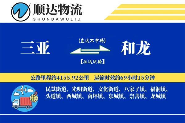 三亚到和龙物流公司
