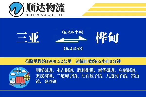 三亚到桦甸物流公司