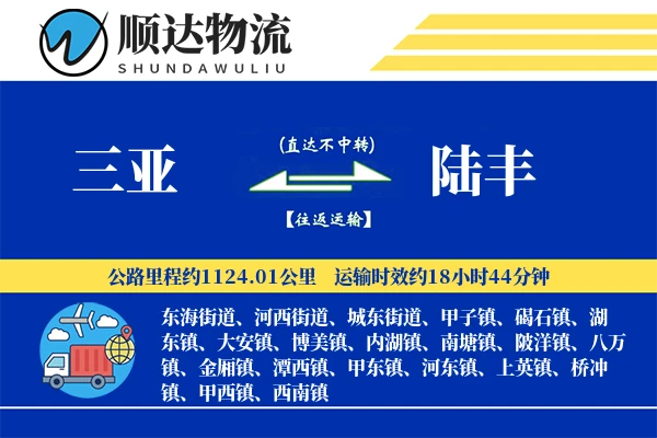 三亚到陆丰物流公司