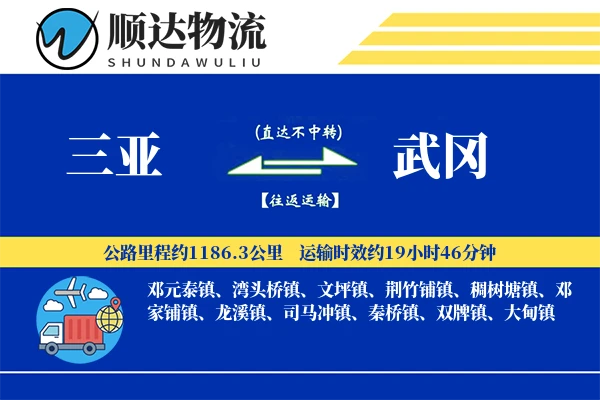 三亚到武冈物流公司