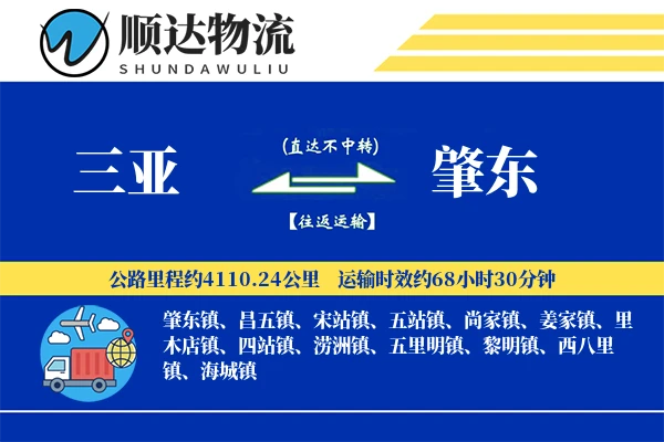 三亚到肇东物流公司