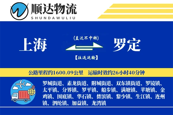 上海到罗定物流公司