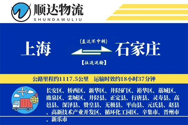 上海到石家庄物流公司-搬家运输专线「多式联运」