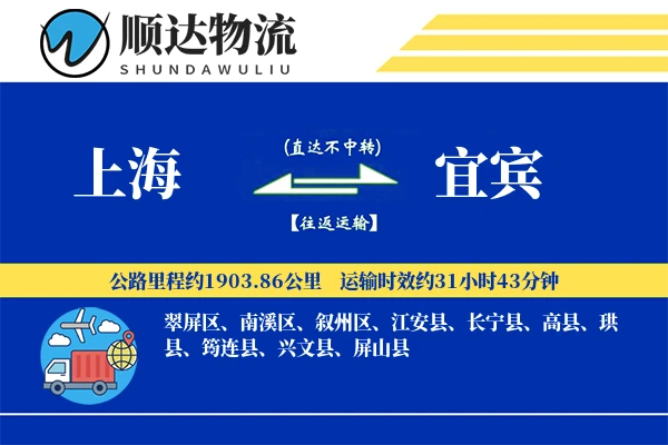 上海到宜宾物流公司