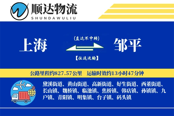 上海到邹平物流公司-甩挂运输专线「项目物流」