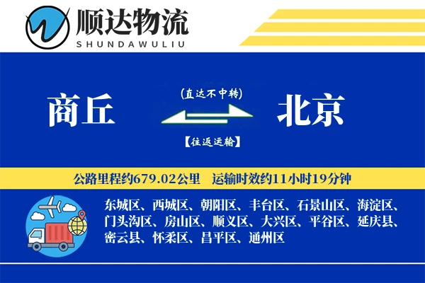 商丘到北京物流公司