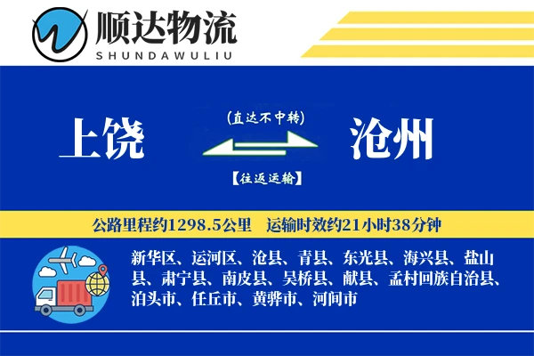 上饶到沧州物流公司