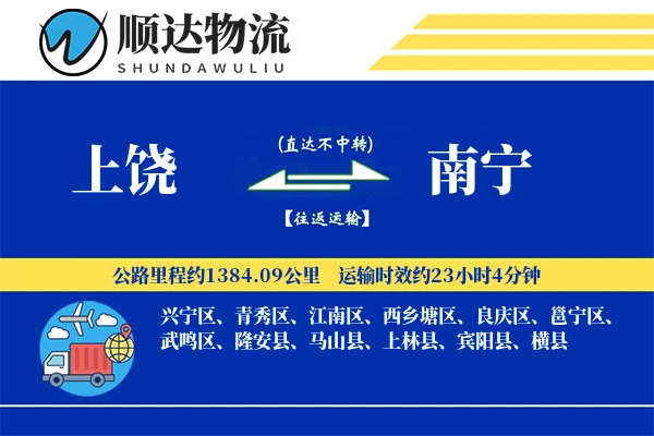 上饶到南宁物流公司-生鲜运输专线「定制化方案」