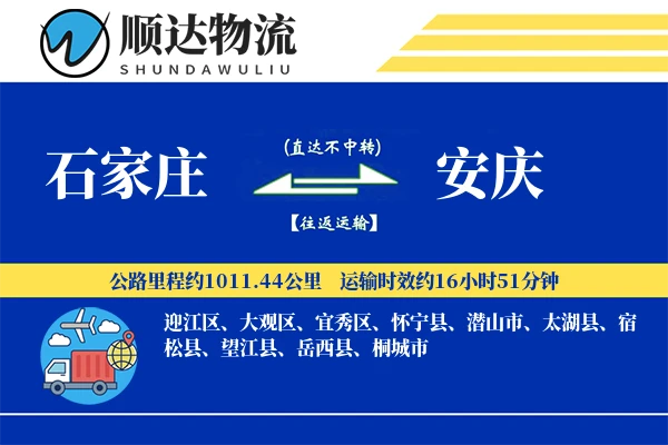 石家庄到安庆物流公司