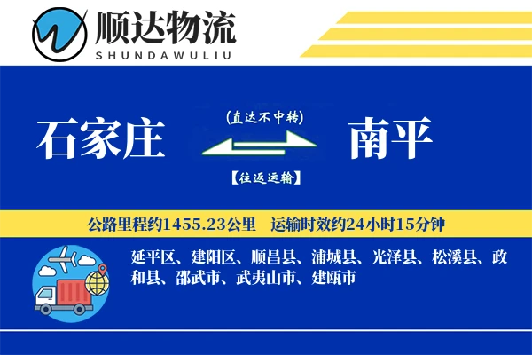 石家庄到南平物流公司-小件运输专线「项目物流」