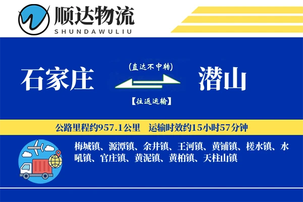 石家庄到潜山物流公司