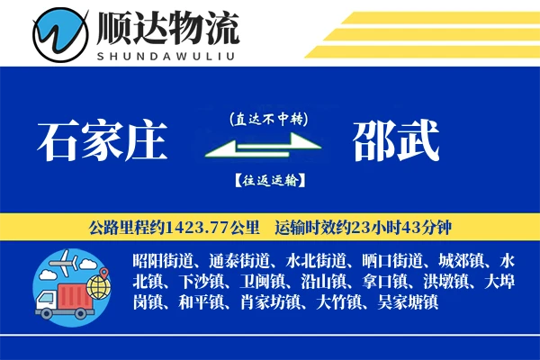 石家庄到邵武物流公司