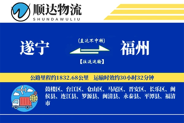 遂宁到福州物流公司