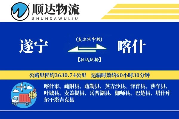 遂宁到喀什物流公司