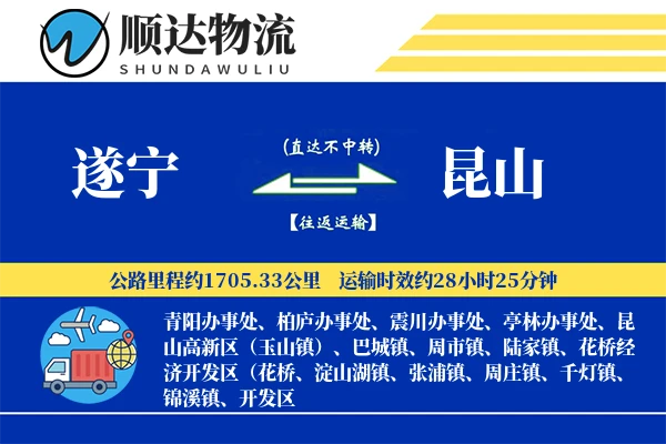 遂宁到昆山物流公司