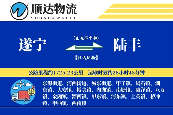遂宁到陆丰物流公司