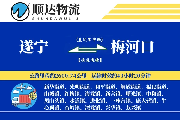 遂宁到梅河口物流公司