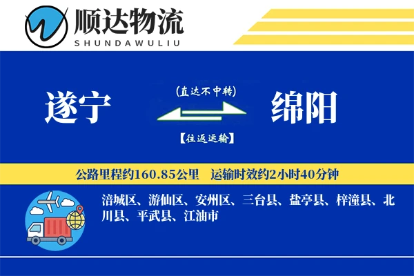 遂宁到绵阳物流公司