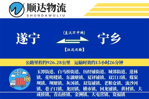 遂宁到宁乡物流公司