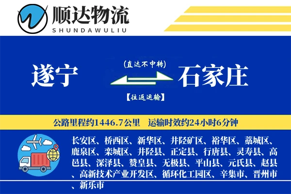 遂宁到石家庄物流公司