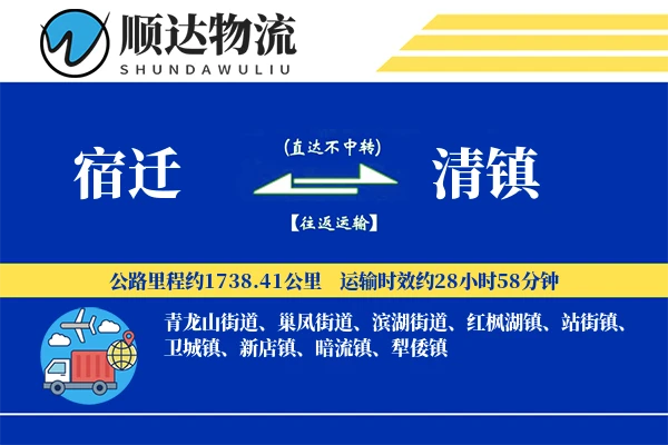 宿迁到清镇物流公司