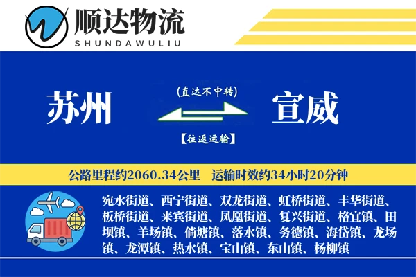 苏州到宣威物流公司
