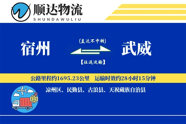 宿州到武威物流公司