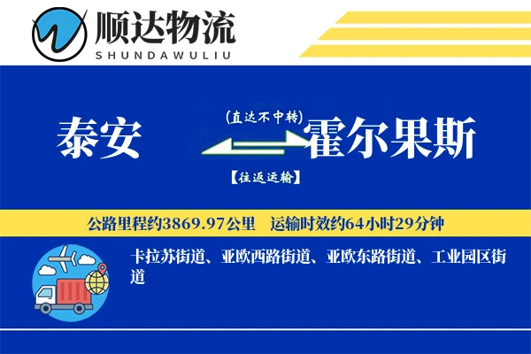 泰安到霍尔果斯物流公司