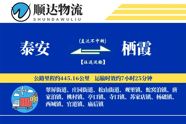 泰安到栖霞物流公司