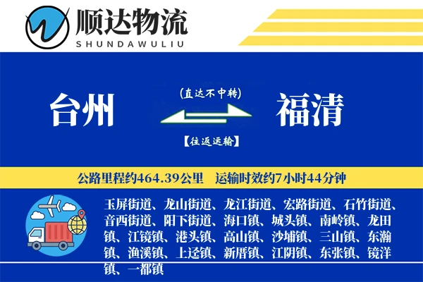 台州到福清物流公司