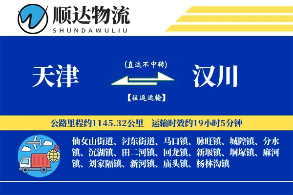 天津到汉川物流公司