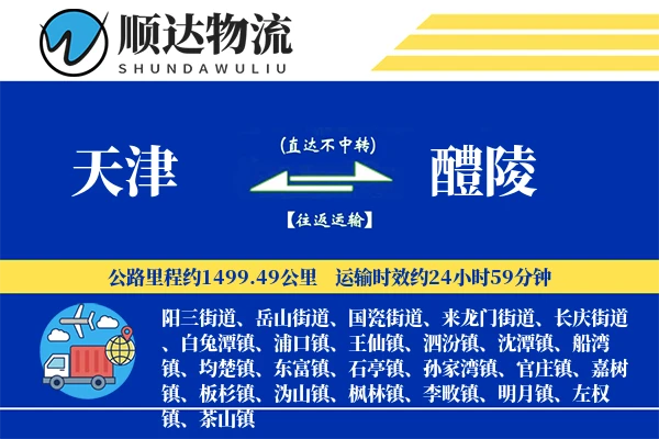 天津到醴陵物流公司
