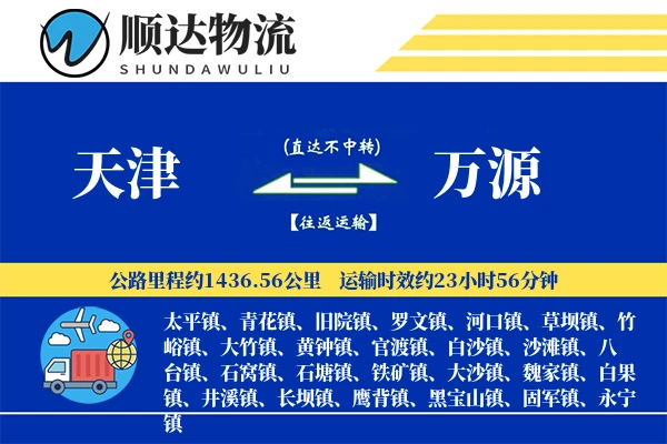 天津到万源物流公司