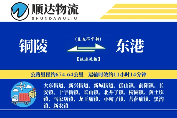 铜陵到东港物流公司