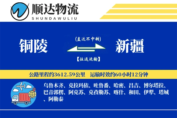 铜陵到新疆物流公司-电商物流专线「电子签收」