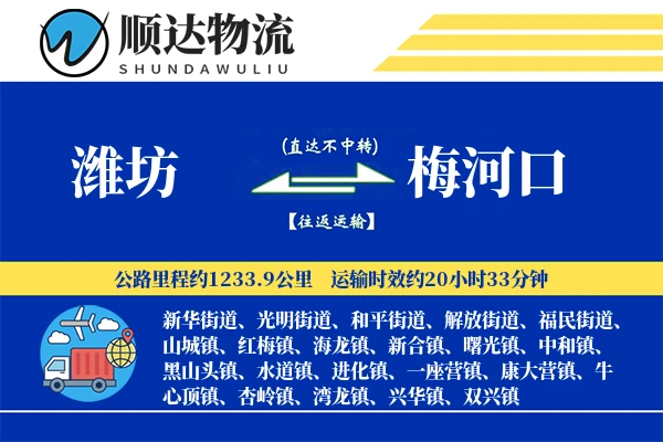 潍坊到梅河口物流公司
