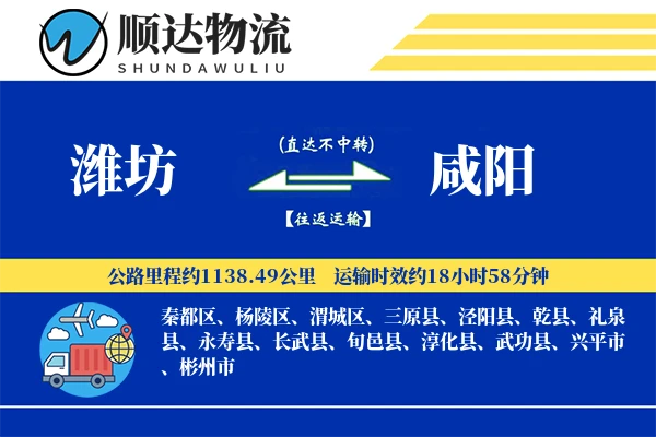 潍坊到咸阳物流公司