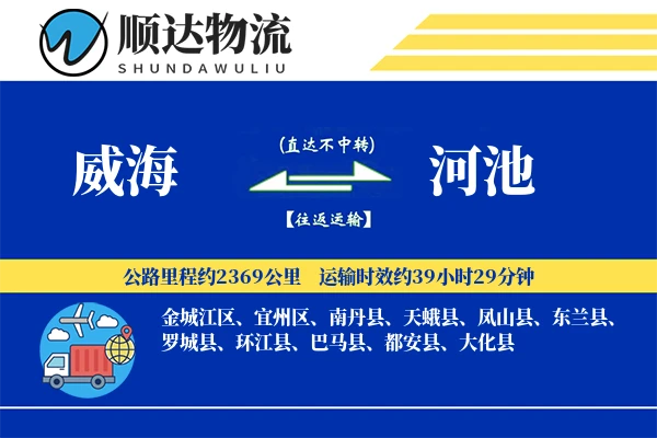 威海到河池物流公司-大件运输专线「智能物流」