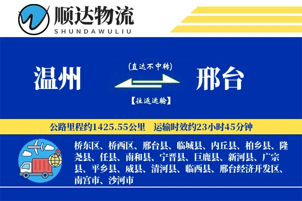 温州到邢台物流公司