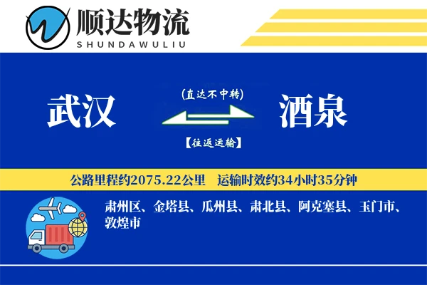 武汉到酒泉物流公司
