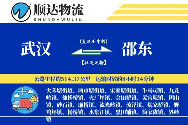 武汉到邵东物流公司