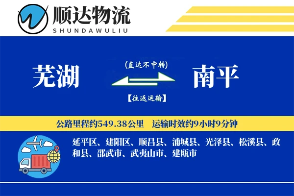 芜湖到南平物流公司